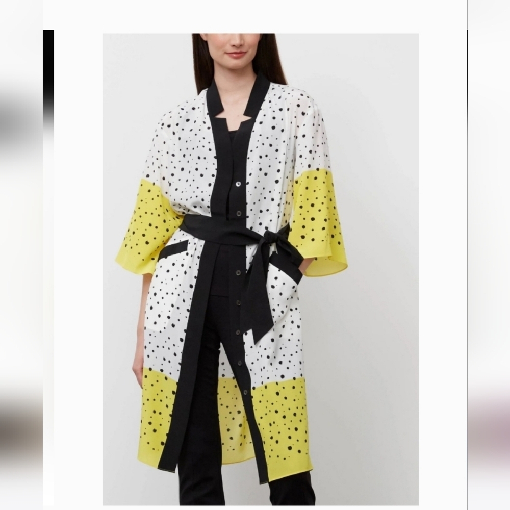 Per Se | Kimono Silk Dress Size 12 NWT Boho Old Money